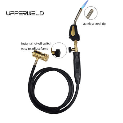 MAPP Brazing Torch Torch di riscaldamento turbo propano per la refrigerazione HVAC Finitura nera