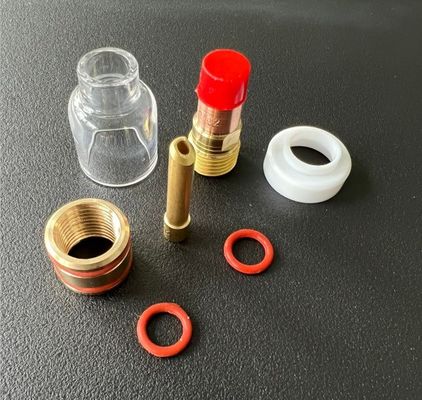 TIG Accessori Kit di ugelli trasparenti 53GQ Adaptatore di lenti a gas Collet per saldatura trasparente
