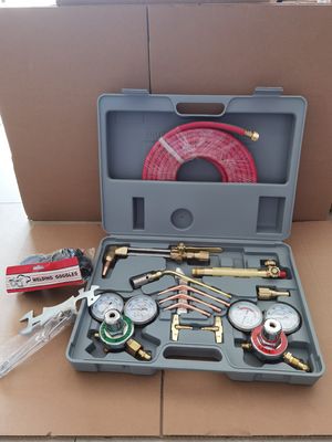 Kit di torcia per il taglio del regolatore di gas di ossido di acetilene in ottone con tubo gemello di 15 piedi