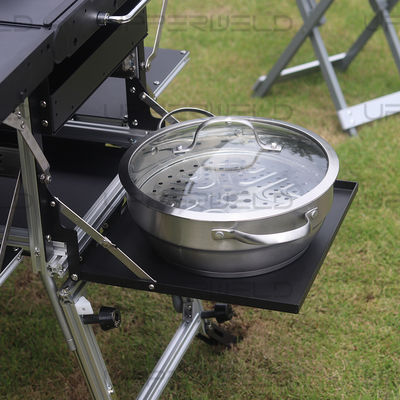 Tavolo da campeggio in alluminio multifunzionale per cucinare e barbecue facili nelle attività all'aria aperta