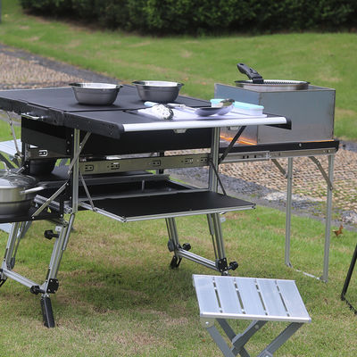 Tavolo da campeggio in alluminio multifunzionale per cucinare e barbecue facili nelle attività all'aria aperta
