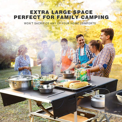 Tavolo in alluminio pieghevole per camper, barbecue, festa, picnic