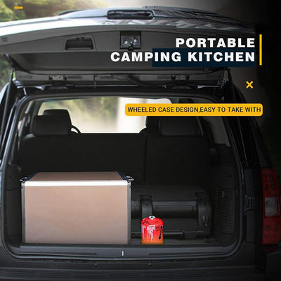 Tavolo in alluminio pieghevole per camper, barbecue, festa, picnic