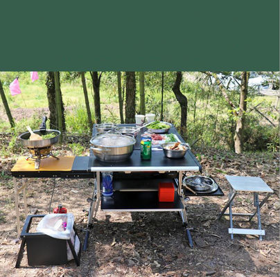 Tavolo in alluminio pieghevole per camper, barbecue, festa, picnic