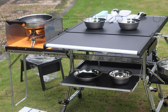 Tavolo in alluminio pieghevole per camper, barbecue, festa, picnic