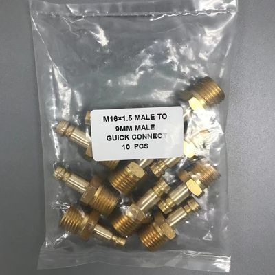 Customized Black EU Plug Lengthen Connect M16*1.5 Maschio a 9MM Maschio Connect TIG Adapter