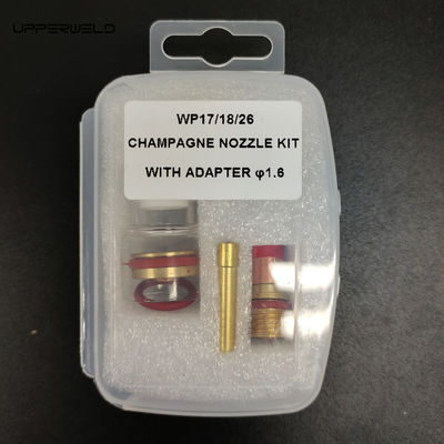 TIG Accessori di saldatura WP-17/18/26 Champagne Nozzle Kit con adattatore 1.6 mm