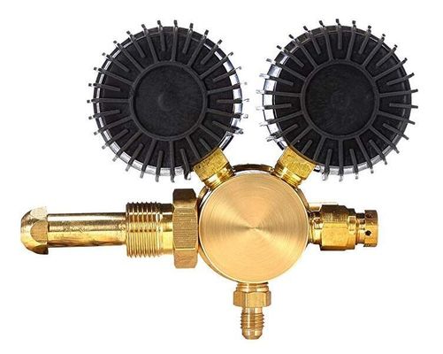0-800 PSI Pressione CGA580 Regulatore di azoto di ingresso per la depurazione HVAC in ottone solido