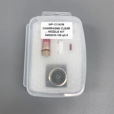 WP-17/18/26 Champagne TIG accessori di torcia di saldatura 1.6mm/2.4mm/3.2mm Kit di ugelli trasparenti
