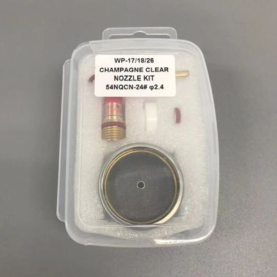 WP-17/18/26 TIG accessori di torcia di saldatura 24 Champagne Clear Nozzle Kit con protezione
