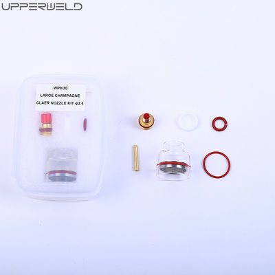 Stubby Gas Lens 10 Pyre Glass Cup Clear Nozzle Kit per WP-17/18/26 Tig Saldatura Torcia