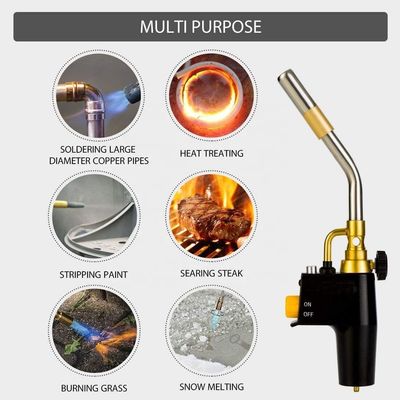 OBM Supporto CGA600 filo di saldatura e brasatura Trigger-Start Torcia testa propano Mapp Torcia 1300°C