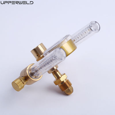 Misuratore di flusso del regolatore di gas argon a doppia uscita in ottone con ingresso CGA580 e uscita 5/8