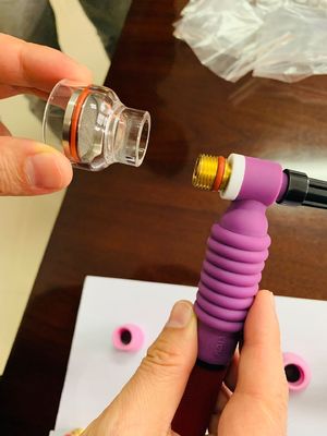 WP 17 18/26 Kit TIG per coppe di saldatura con colletti per coppe di vetro Lenti a gas e ugello in ceramica