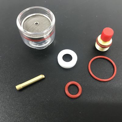 WP9/20 2.4mm TIG Saldatura Torcia Stubby Lenti a gas Kit di vetro per Wp17/18/26 Tig Torcia 2kg
