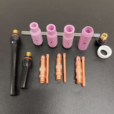 TIG Lenti a gas Collect Dysza Ceramiczna WP17 18 26 Kit di ugelli in ceramica per lavori di saldatura