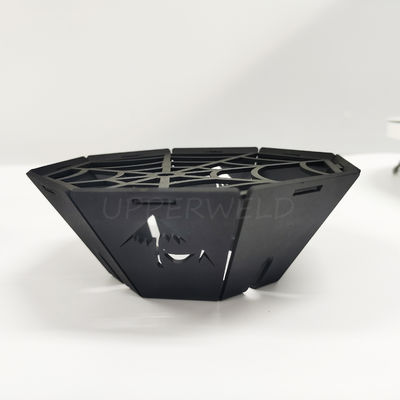 Stufa a ragno in acciaio per cucina all'aperto o per campeggio colore nero e materiale in acciaio