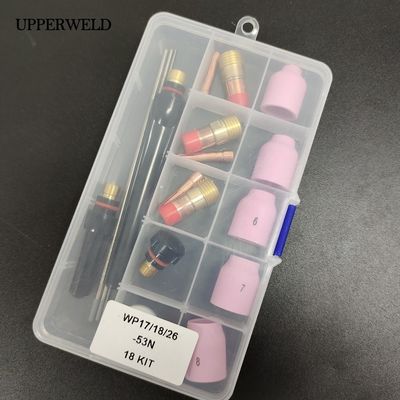 Kit di accessori della torcia di saldatura TIG raffreddata ad aria/acqua con lente a gas e tazza di vetro