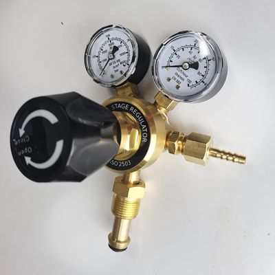 ODM Supported British Style Argon Gas Regulator Dual Co2 Flowmeter per saldatura ad alta pressione Mig Tig