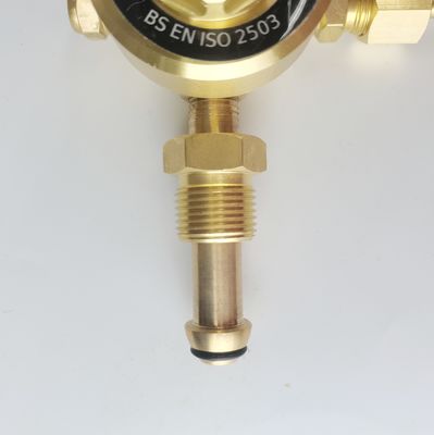 ODM Supported British Style Argon Gas Regulator Dual Co2 Flowmeter per saldatura ad alta pressione Mig Tig