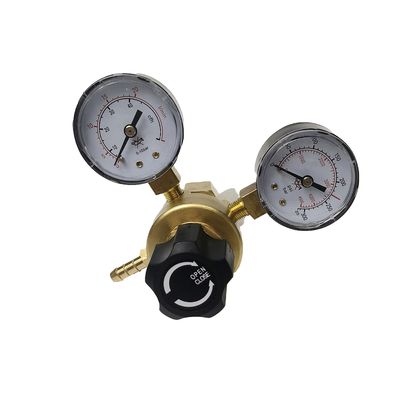 Regolatore di pressione dei gas regolabile con materiale di corpo in barra di ottone e design a doppia testa