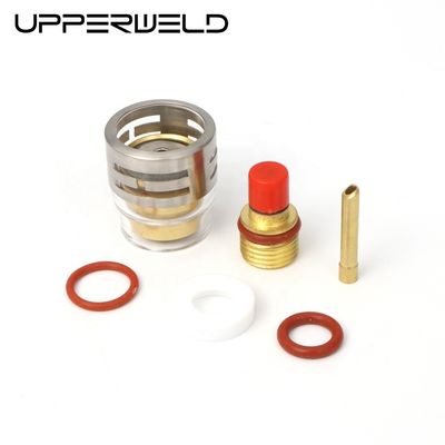 TIG ACCESSORI Lenti a gas Colletto di cuneo e ugello di vetro Pyrex per WP9 20 Torcia di saldatura