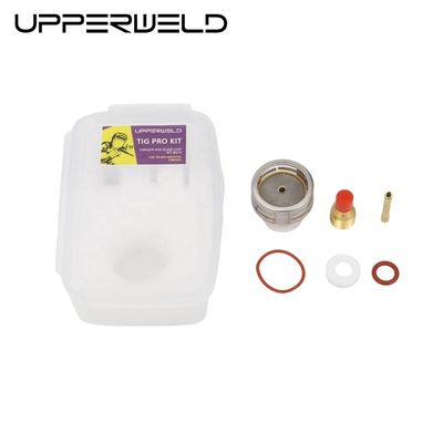 WP9 20 Torcia di saldatura Kit di coppe di vetro Pyrex 16 54NQCN 2.4MM Lente a gas Cuneo Collezione facile