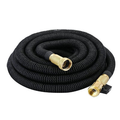 Tubo da giardino di 50 piedi Tubo d'acqua espandibile con tripli core in lattice e accessori in ottone solido