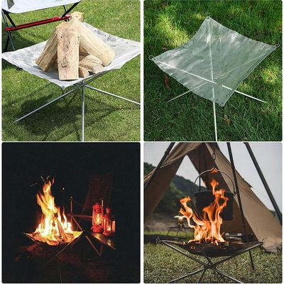 Fuoco a tavola Bio Fuoco Collapsible Steel Mesh Camino per campeggio Cortile e giardino