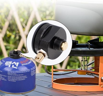 Supporto personalizzato OBM Nero Arancio Camper Stufa Bruciatori Serbatoio di propano Riempimento adattatore