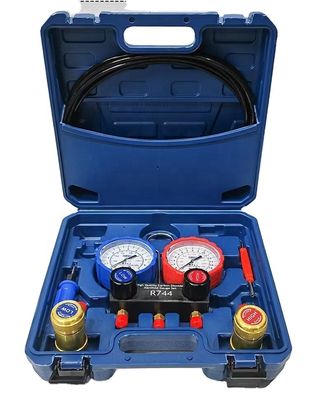 R744 Tecnologia di compressione dell'aria Manifold Gauge Set per la fluorificazione del refrigerante 744