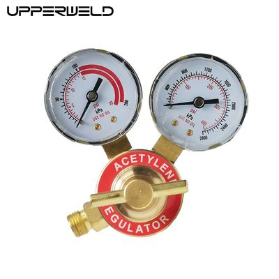 Regulatore di acetilene per saldatura Gas Gauge riduttore di pressione a doppio stadio per kit di saldatura