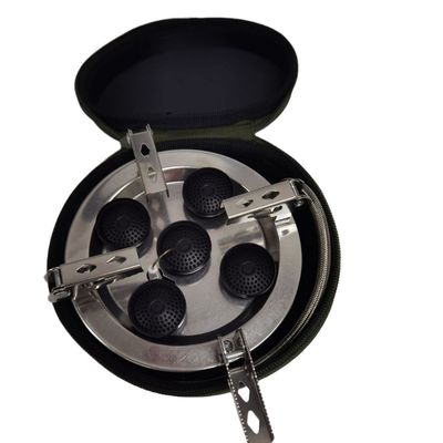 Fornace a cinque teste a spruzzo Mini portabile pieghevole per campeggio Fornace a gas bruciatore per griglie esterne a gas
