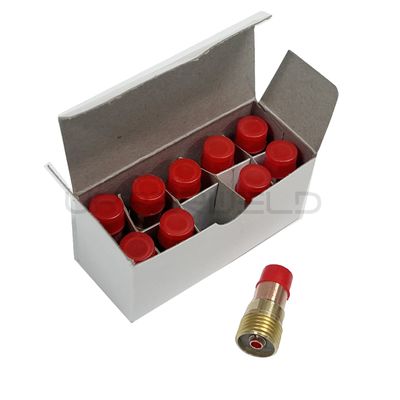 Consumi di saldatura per le torce TIG 17GL116 Lenti a gas 10N23S e 10N25S