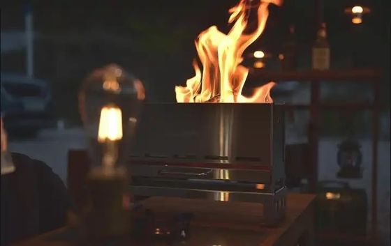 Tavolo incendio a mezz'unità in acciaio inossidabile per barbecue per campeggio e picnic