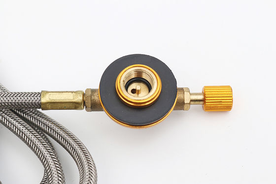 Tubo di adattamento del gas in acciaio inossidabile per BBQ Fire Starter Camping Stove Valvola di riempimento del gas