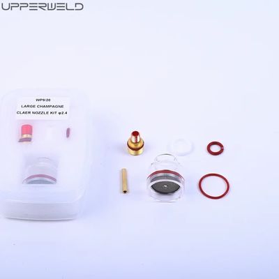 WP-17/18/26 2.4 TIG Saldatura Torcia Kit Lenti a Gas 1/16' 3/32' 1/8' Clear Nozzle Pyrex Cup Kit