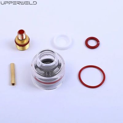 WP-17/18/26 2.4 TIG Saldatura Torcia Kit Lenti a Gas 1/16' 3/32' 1/8' Clear Nozzle Pyrex Cup Kit