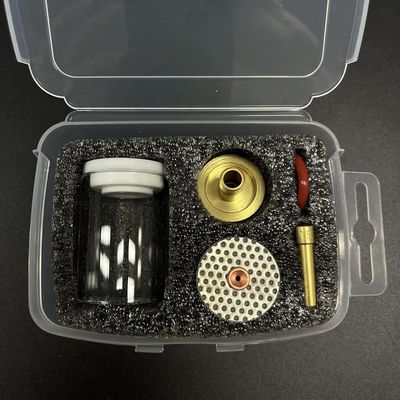 Wp17/18/26 Tig Torch Glass Cups Welding Kits con ugello di vetro retto superiore da 1 kg 47 mm