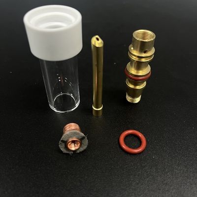 Wp17/18/26 Torcia di saldatura Tig Kit di ugello trasparente tipo integrato L 47 1.6 per bicchieri di vetro