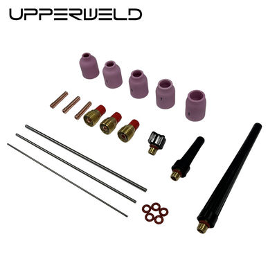 Pink UPPERWELD 27PCS TIG Saldatura Torcia accessori Serie 53N ugello ceramico TIG Ricambi includono lenti a gas