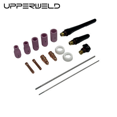 Accessori di torcia di saldatura rosa 16PCS TIG per ugelli in ceramica della serie 13N di lunga durata