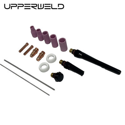 Accessori di torcia di saldatura rosa 16PCS TIG per ugelli in ceramica della serie 13N di lunga durata