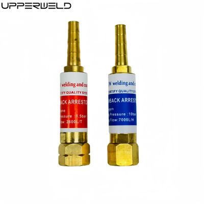 2600L/T 7000L/H Brass Copper Upper Welding Flashback Arrestor per ossigeno e acetilene