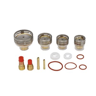 TIG Accessori di saldatura 26pc Kit Lenti a gas per WP9 20 WP 17 18 26 TIG Clear Champagne Nozzle