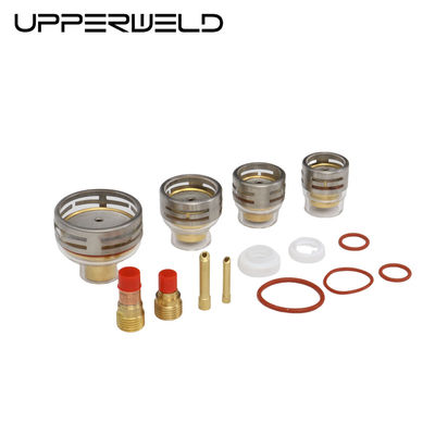 TIG Accessori di saldatura 26pc Kit Lenti a gas per WP9 20 WP 17 18 26 TIG Clear Champagne Nozzle