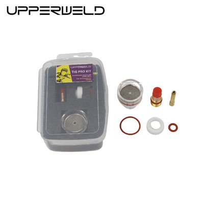 Consumabili per tazze TIG resistenti WP17 18 26 TIG Kit di ugelli trasparenti per champagne con corpo a colletto