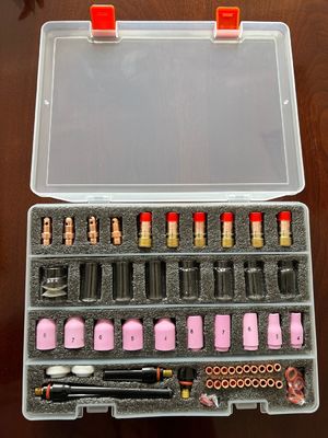 Set avanzato di torce di saldatura TIG con tazza di ceramica e ugello trasparente 17 18 26 74 kit